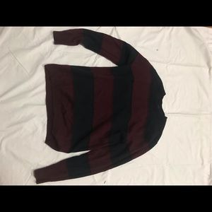 Black and Burgandy stripped sweater
